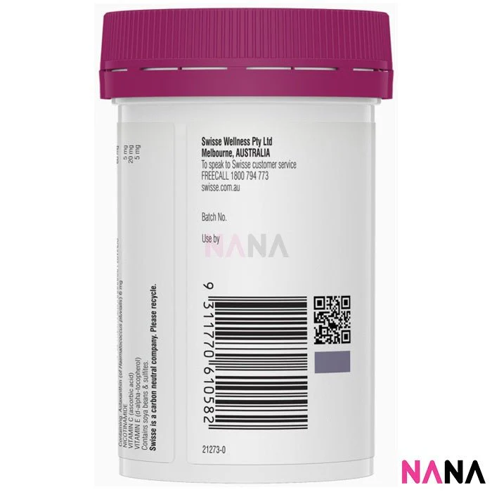 Swisse Beauty Bright Skin + 60 Capsules (With Glutathione Astaxanthin & Nicotinamide Vitamin C Support) - Image 3