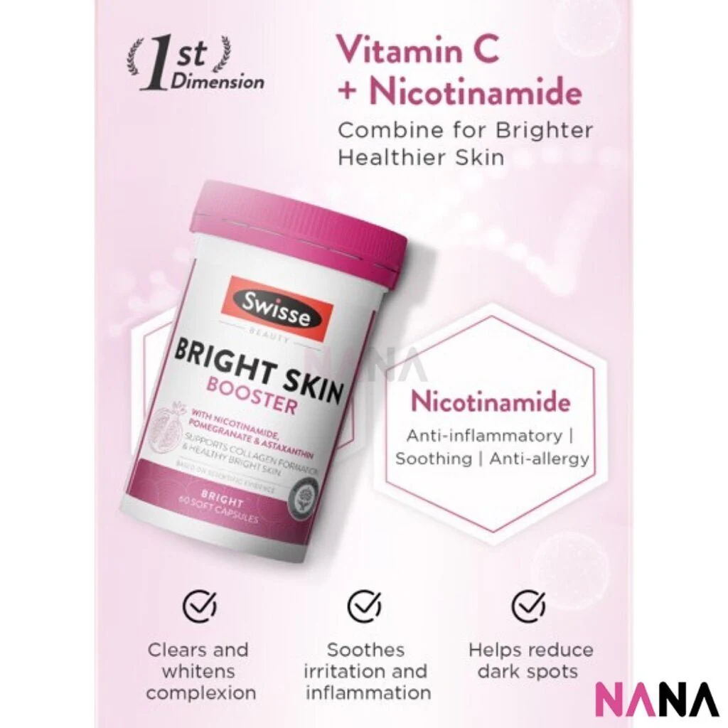 Swisse Beauty Bright Skin Booster 60 Capsules x2 - Image 6