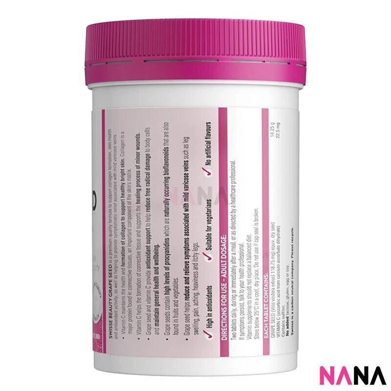 Swisse Beauty Grape Seed 14,250mg 180 Capsules x2 - Image 3