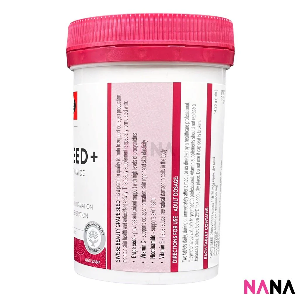 Swisse Beauty Grape Seed+ 180 Tablets - Image 2