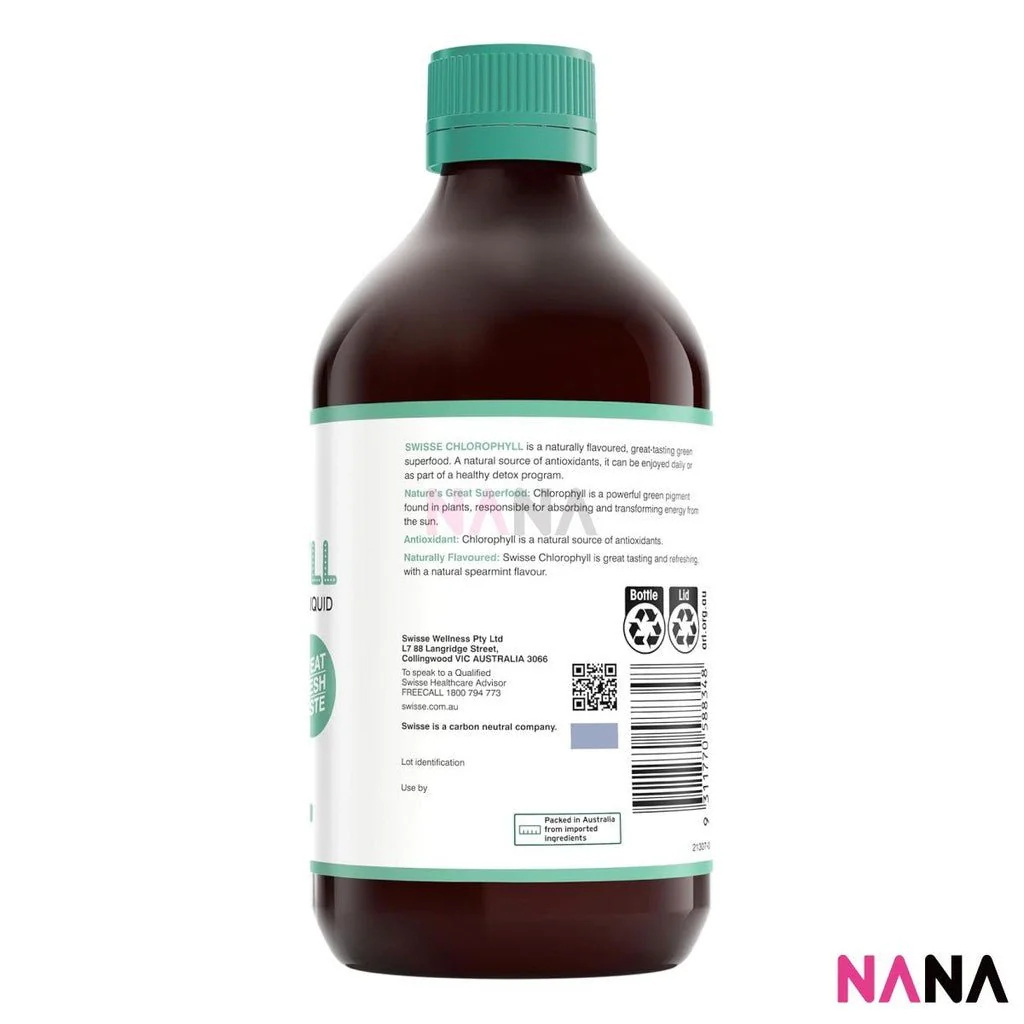 Swisse Chlorophyll Spearmint Flavour Superfood Liquid 500ml(EXP:12 2026) - Image 3