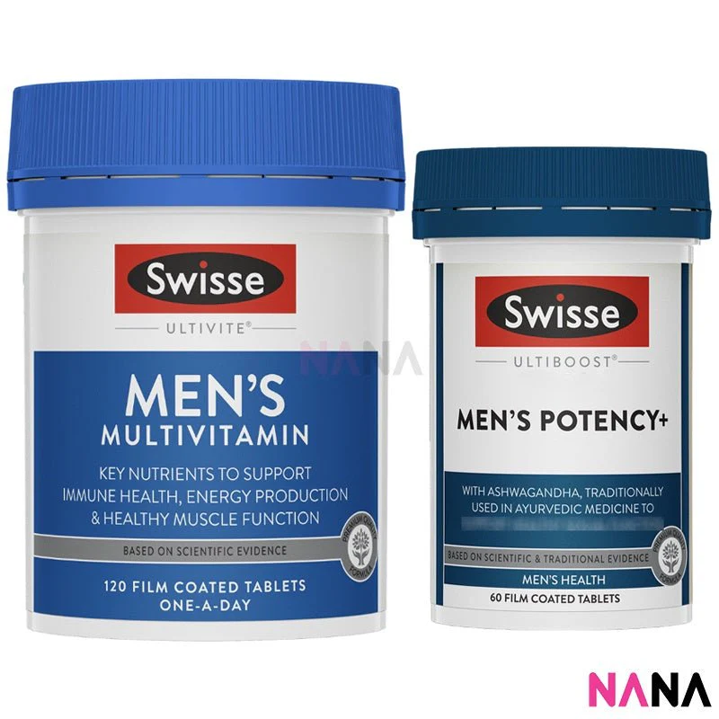 Swisse Men's Charisma Pack (Men's Multivitamin + Men's Potency+) 120 + 60 Capsules