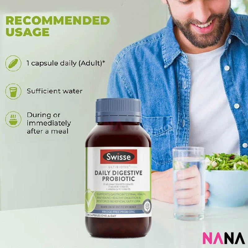 Swisse Ultibiotic Daily Digestive Probiotic 90 Capsules - Image 3