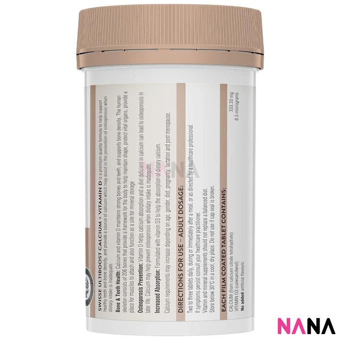 Swisse Ultiboost Calcium + Vitamin D 150 Capsules x2 - Image 3