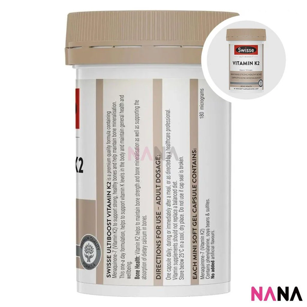 Swisse Ultiboost Calcium + Vitamin D Mini 300 Capsules & Vitamin K2 60 Capsules - Image 4