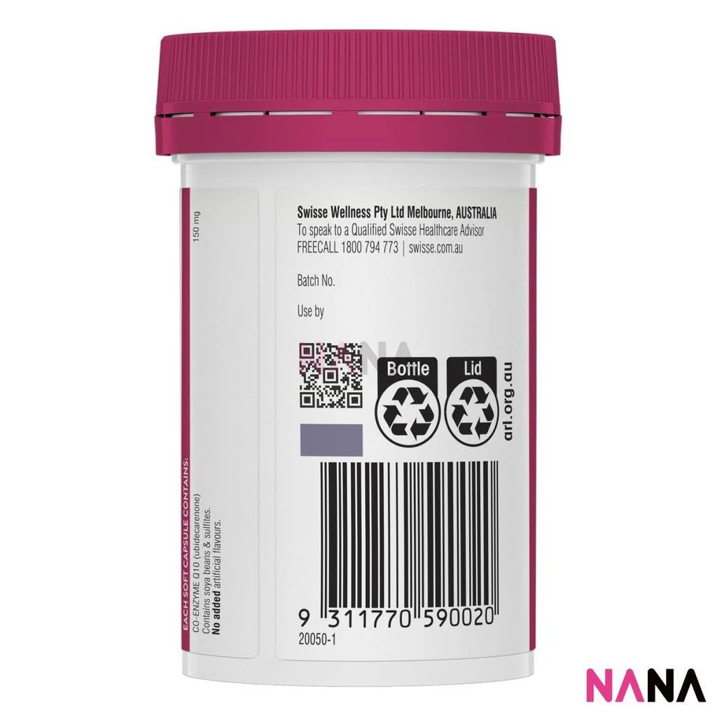 Swisse Ultiboost Co-Enzyme Q10 150mg 50 Capsules(EXP:02 2028) - Image 3
