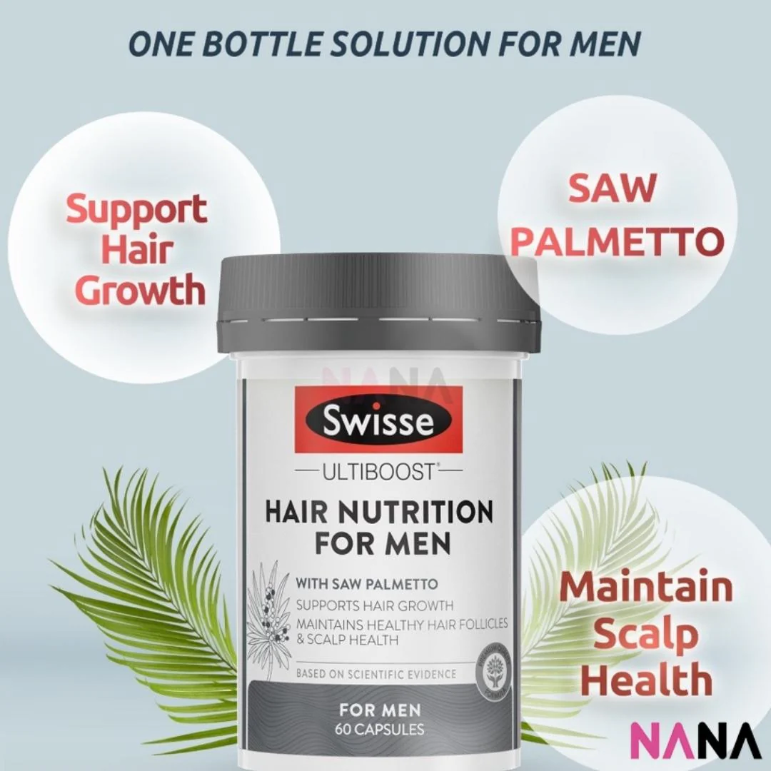 Swisse Ultiboost Hair Nutrition For Men 60 Capsules - Image 2
