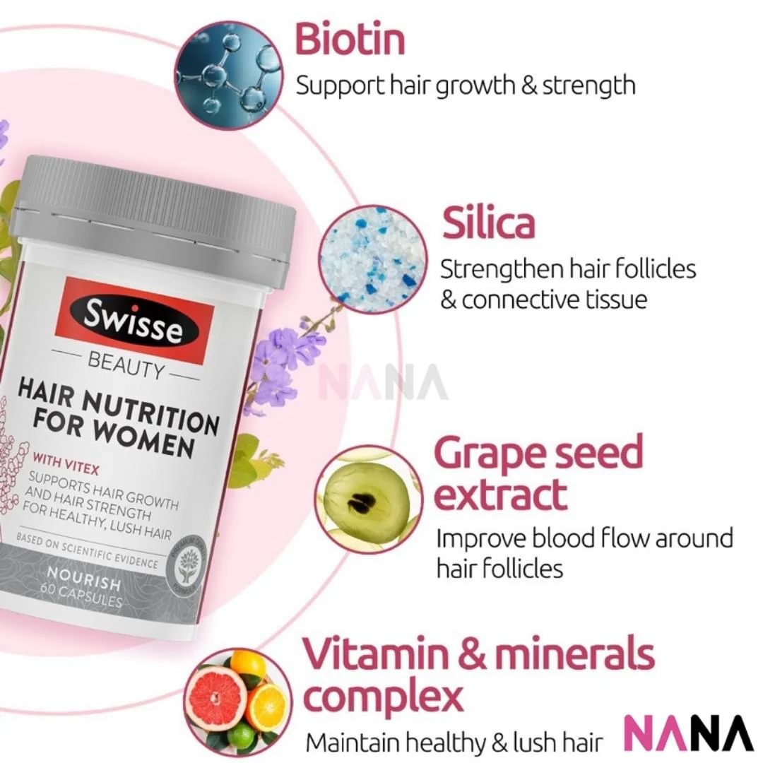 Swisse Ultiboost Hair Nutrition For Women 60 Capsules - Image 3