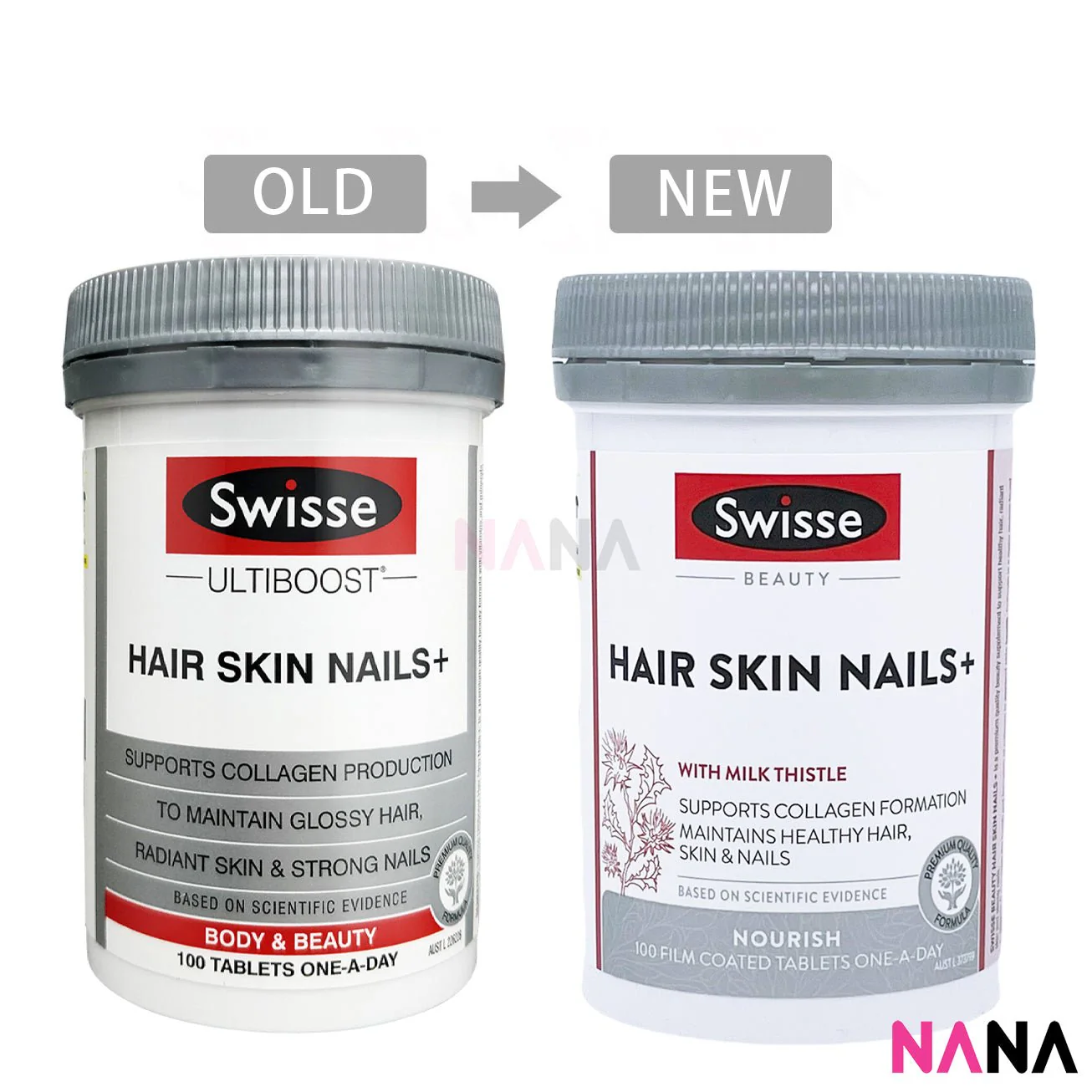 Swisse Beauty Hair Skin Nails+ 100 Capsules x 2 [New Packaging] - Image 3