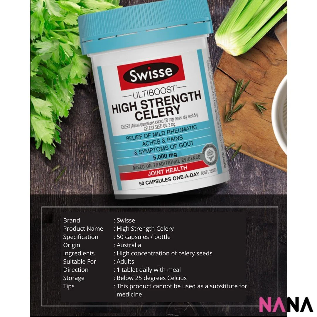 Swisse Ultiboost High Strength Celery 5000mg 50 Tablets - Image 7