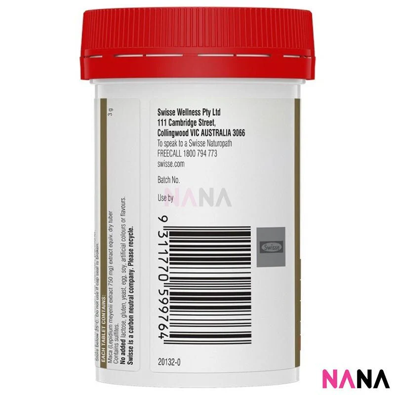 Swisse Ultiboost High Strength Maca 60 Tablets - Image 2