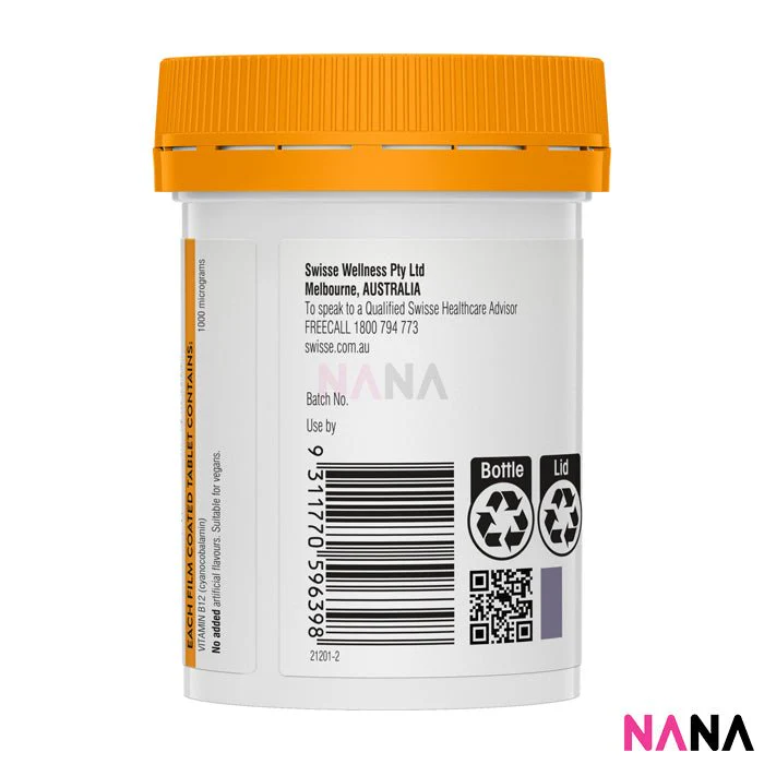 Swisse Ultiboost High Strength Vitamin B12 60 Tablets - Image 4