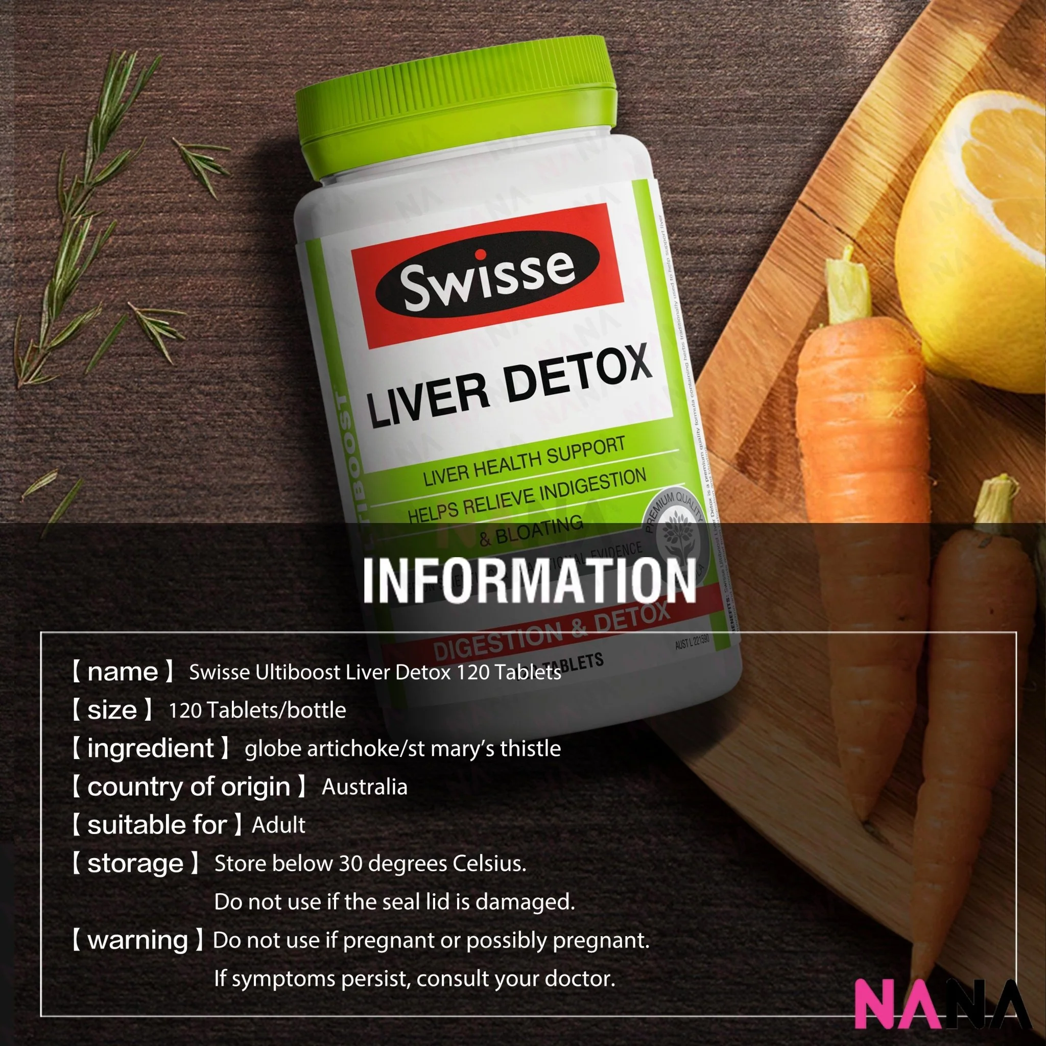 Swisse Ultiboost Liver Detox 120 Tablets - Image 5
