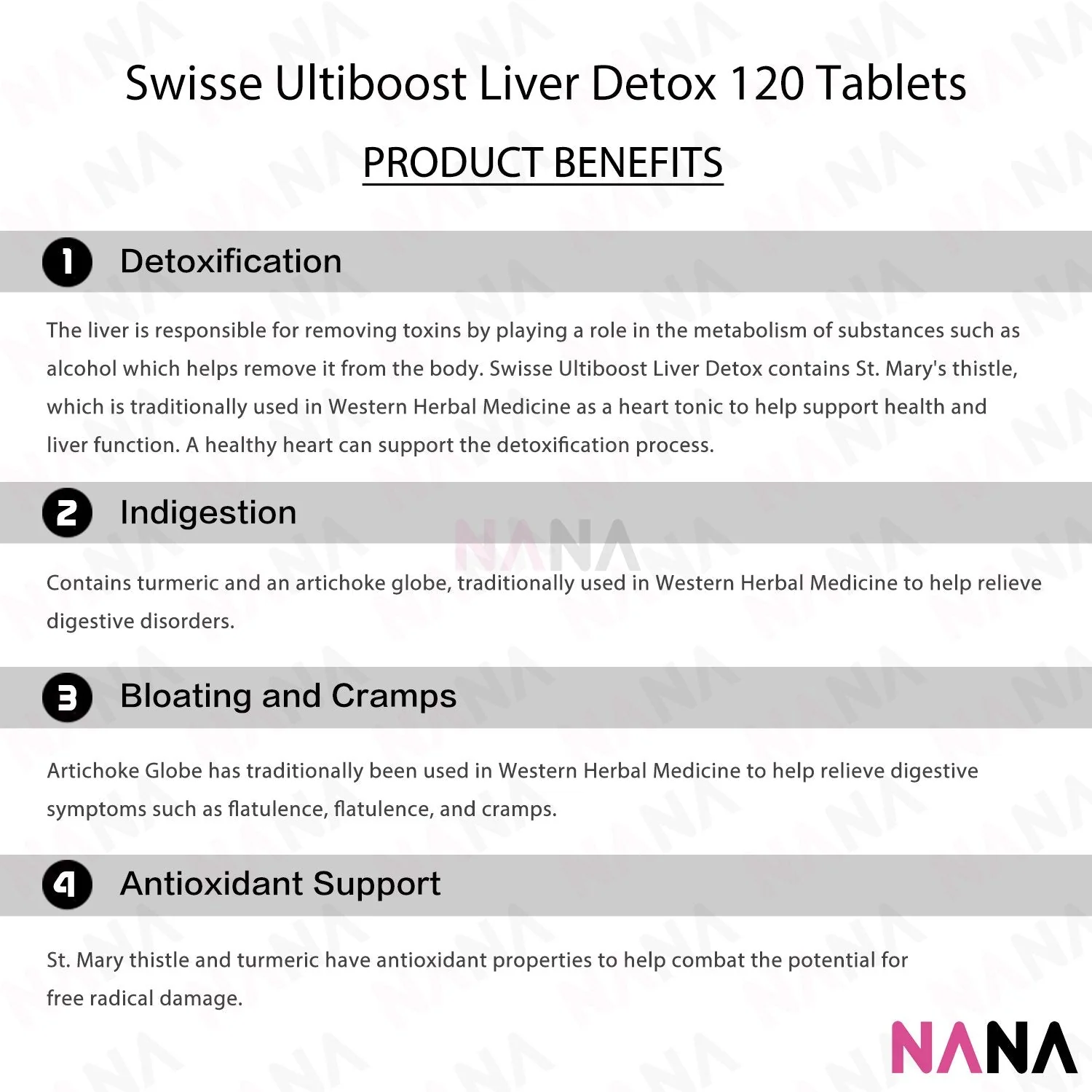 Swisse Ultiboost Liver Detox 120 Tablets - Image 7