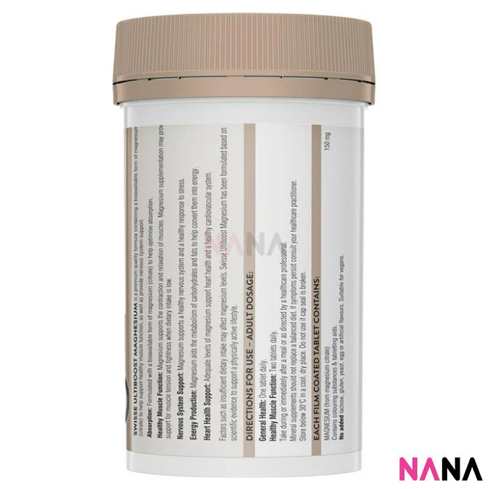 Swisse Ultiboost Magnesium 200 Tablets - Image 2