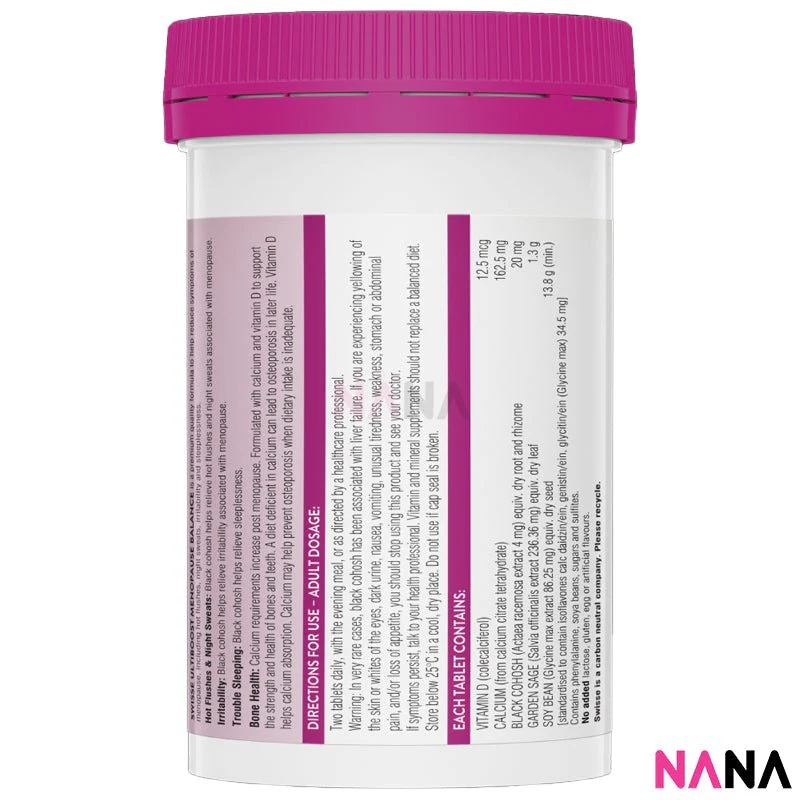 Swisse Ultiboost Menopause Balance 60 Tablets - Image 3
