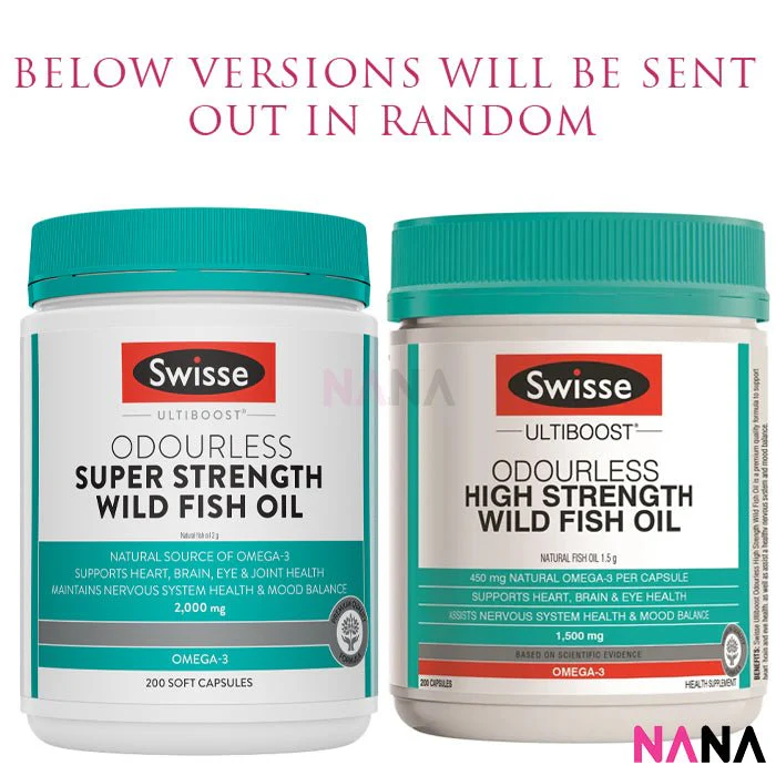 Swisse Ultiboost Odourless High Strength Wild Fish Oil 200 Soft Capsules(EXP:02 2028) - Image 2