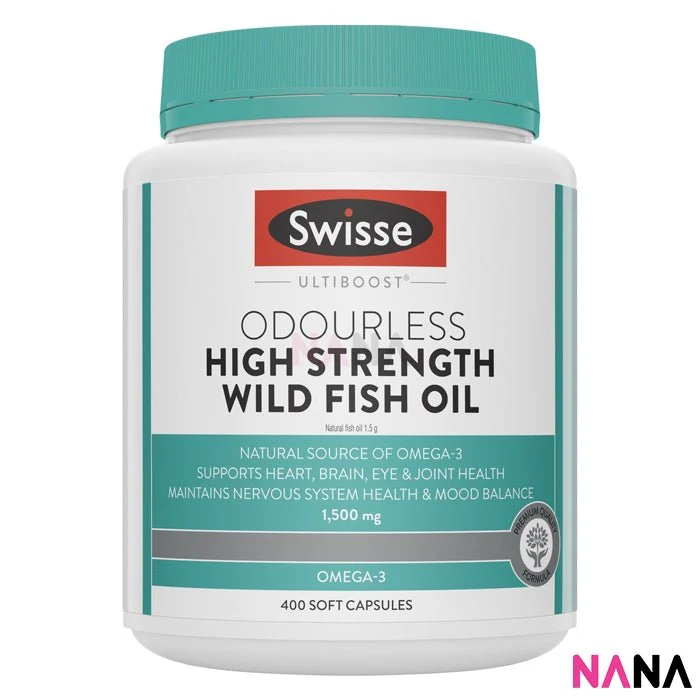 Swisse Ultiboost Odourless High Strength Wild Fish Oil Odourless 1500mg 400 Capsules x2 - Image 2