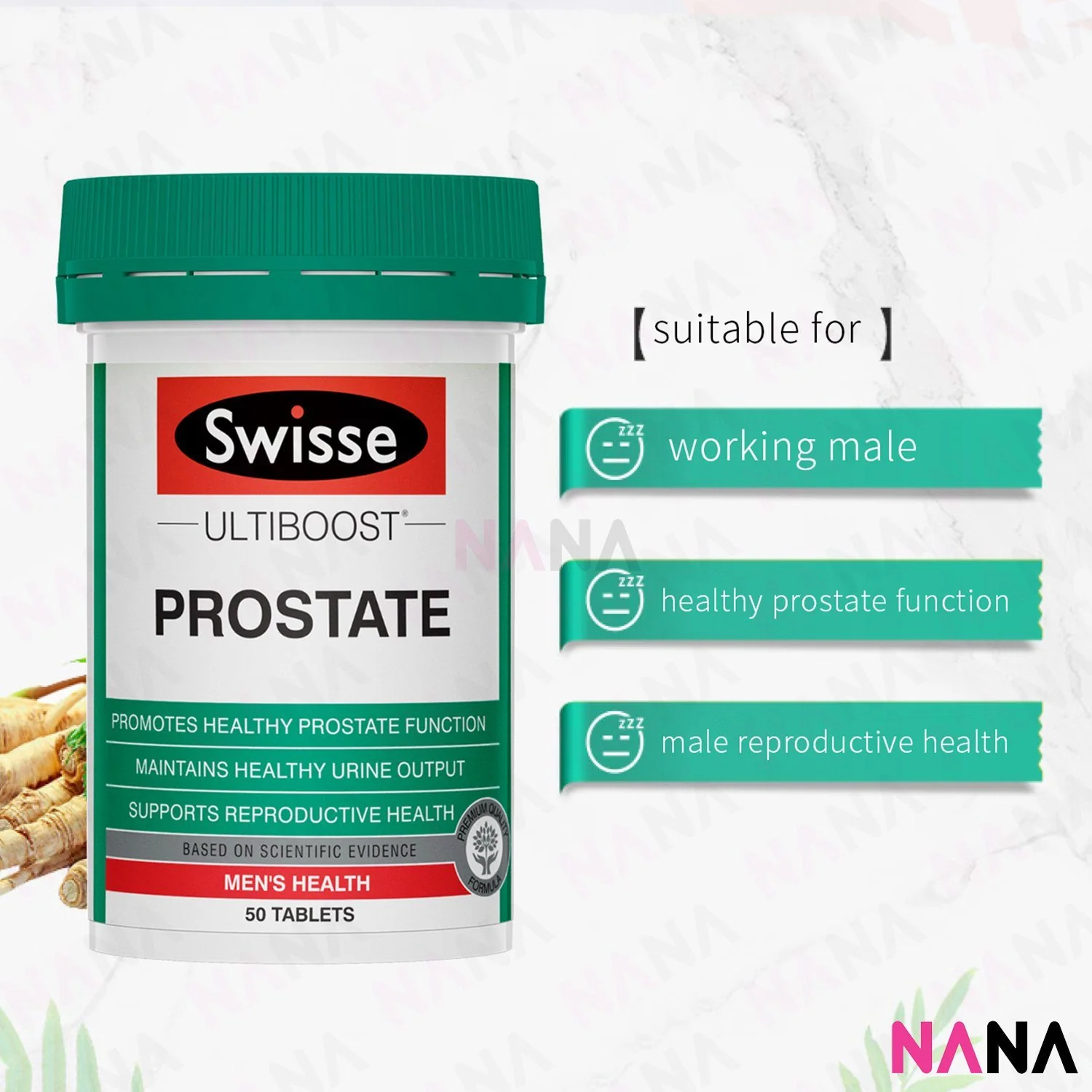Swisse Ultiboost Prostate 50 Tablets [New Packaging] - Image 4