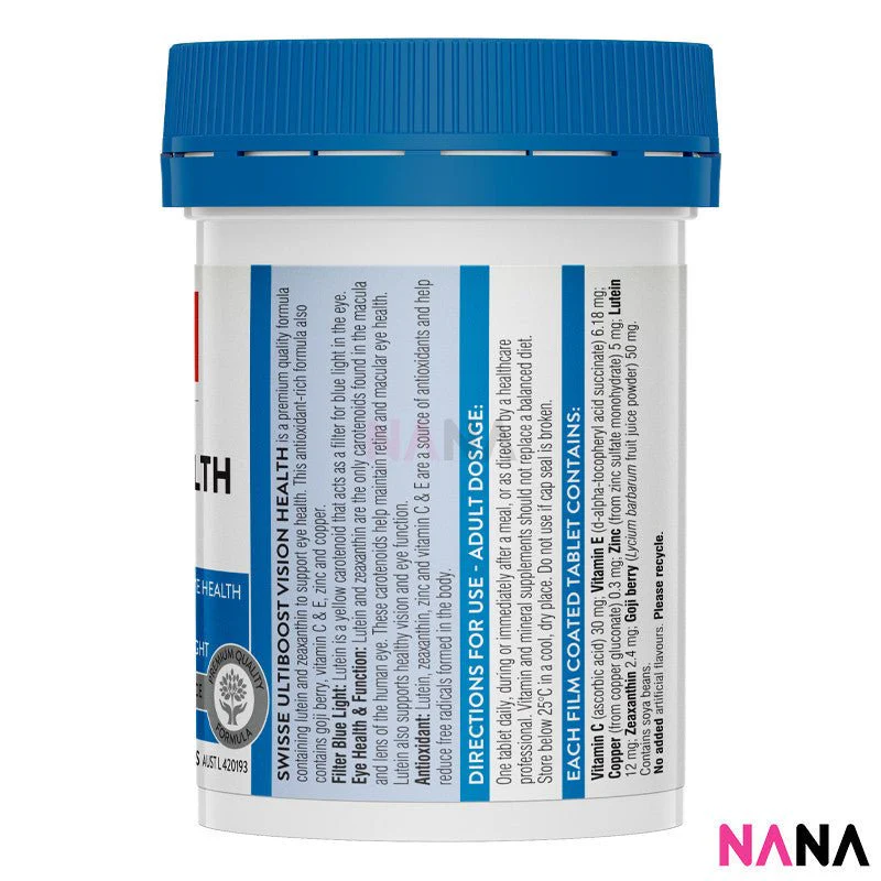SWISSE Ultiboost Vision Protect 60 Tablets - Image 2