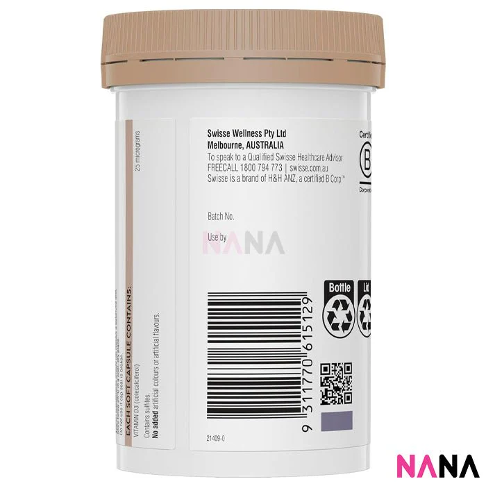 Swisse Ultiboost Vitamin D 400 Capsules - Image 3