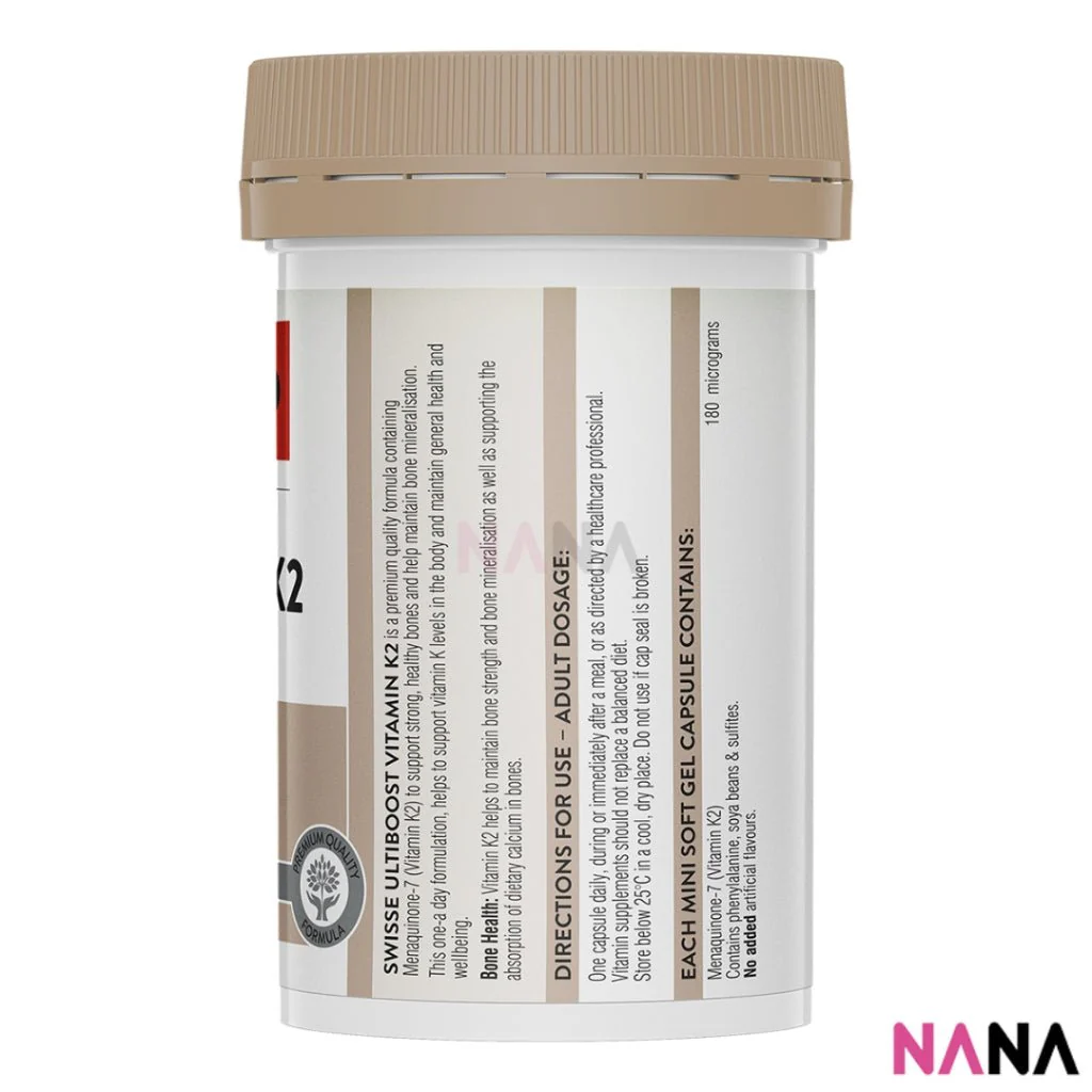 Swisse Ultiboost Vitamin K2 60 Mini Soft Capsules - Image 2