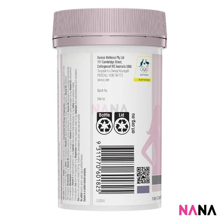 Swisse Ultinatal Pre-Conception & Pregnancy Multivitamin 180 Tablets - Image 3