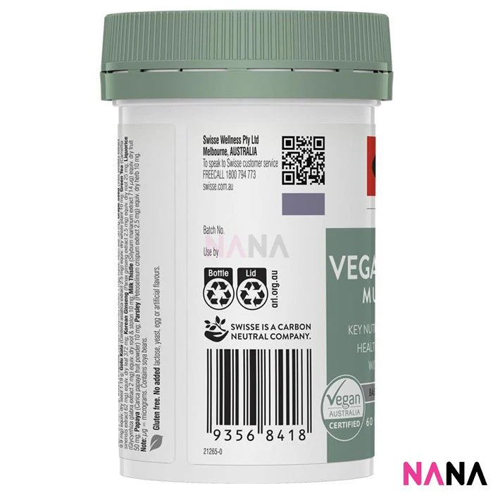 Swisse Ultivite Vegan Women's Multivitamin 60 Tablets - Image 3