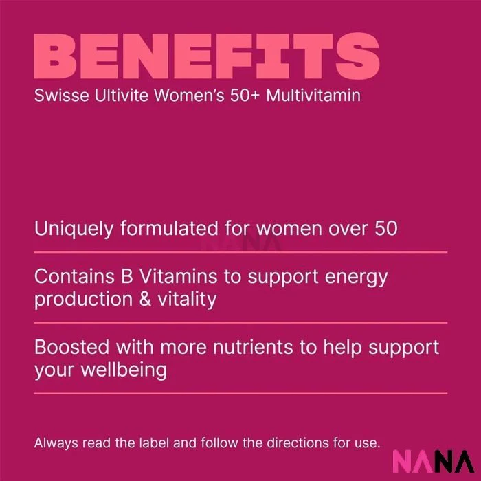 Swisse Ultivite Women's 50+ Multivitamin 60 Tablets(EXP:01 2027) - Image 2