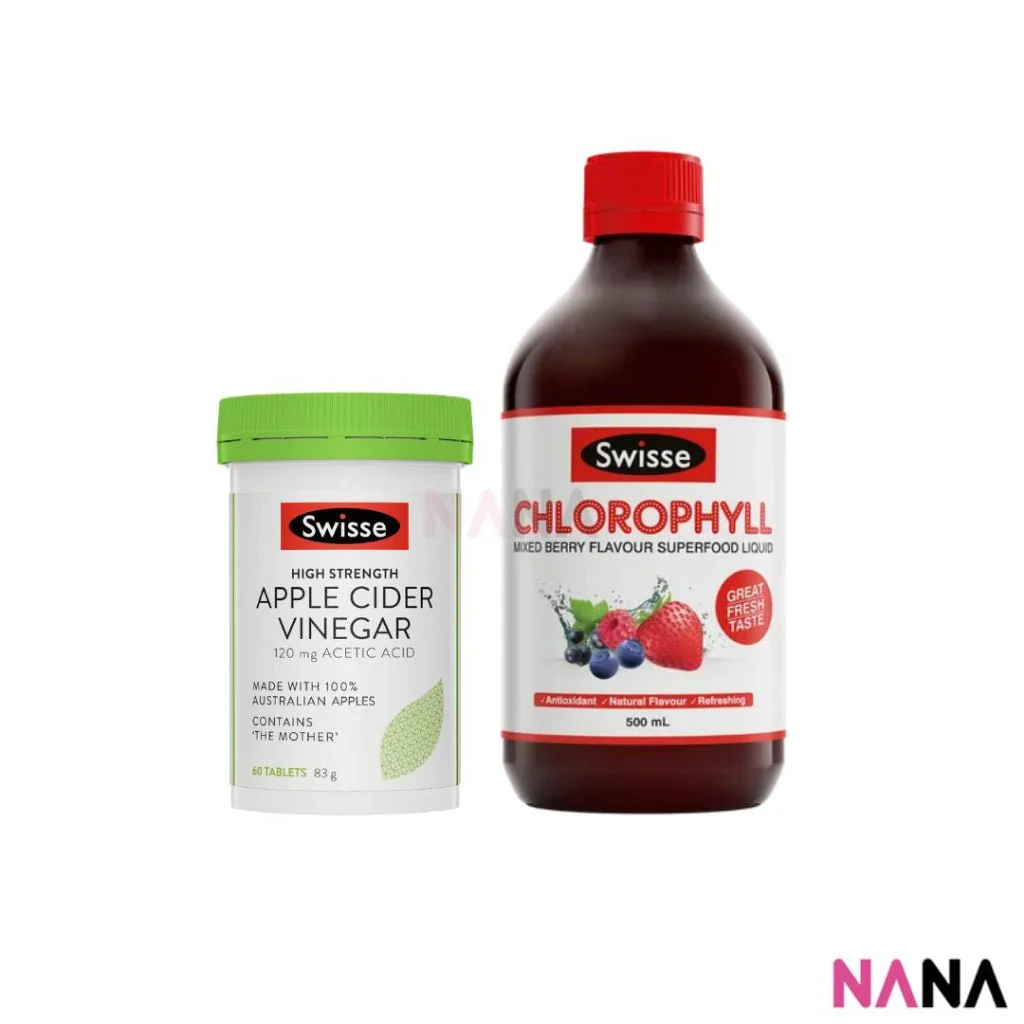 Swisse Wellness So Easy Feel Light & Detox Combo Set (Apple Cider Vinegar, Chlorophyll, Sugar Metabolism, Milk Thistle) - Image 5