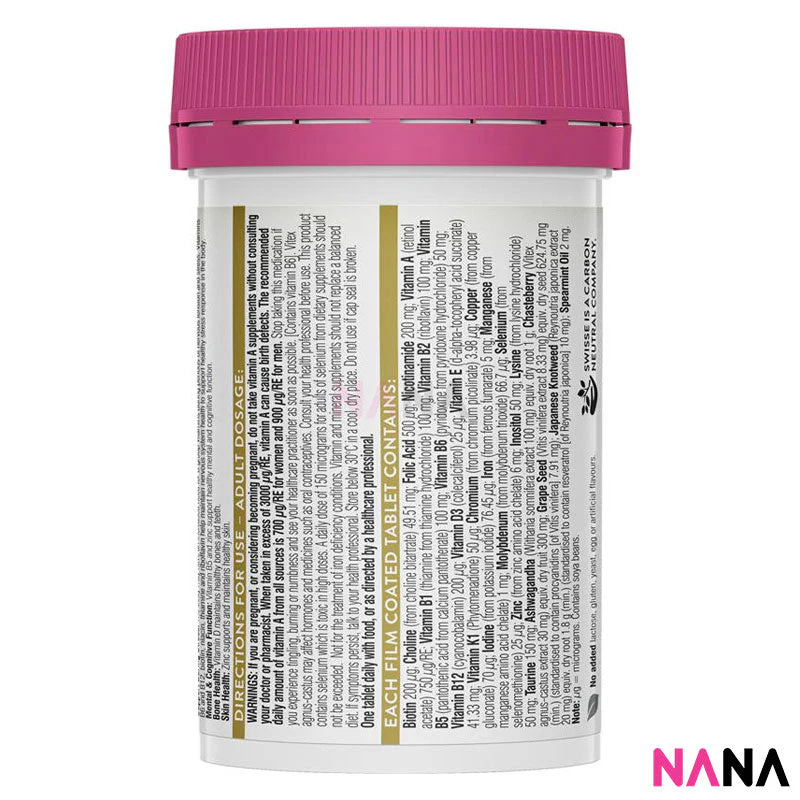 Swisse Women’s High Potency Multivitamin 40 Tablets - Image 3