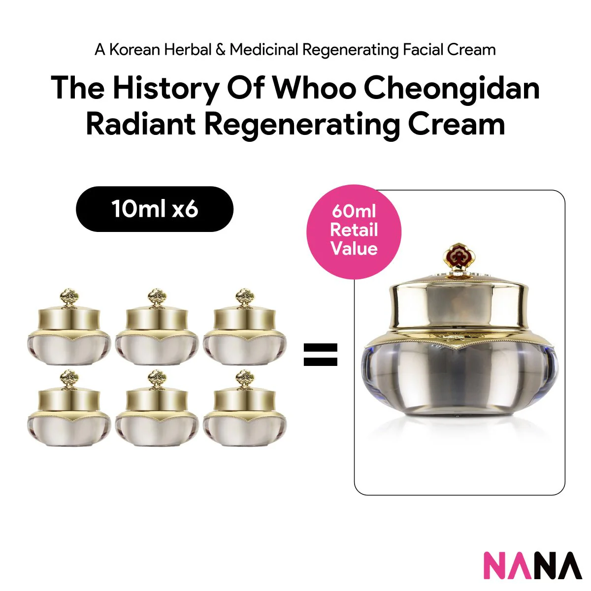 The History Of Whoo Cheongidan Radiant Regenerating Cream Sample Pack (10ml x 2/4/6)