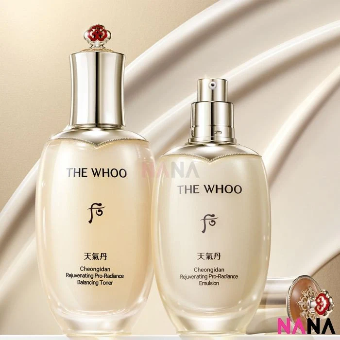 The History Of Whoo Cheongidan Rejuvenating Pro-Radiance Base Set (Toner 150ml + Emulsion 110ml) - Image 4