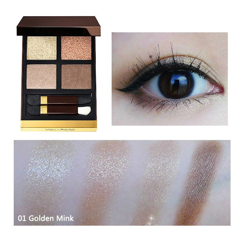 Tom Ford Eye Color Quad [#01 Golden Mink 10g, #04 Honey Moon 10g, #20 Disco Dust 10g, #30 Insolent Rose 10g, #31 Sous Le Sable 9g, #35 Rose Topaz 9g, #40 Golden Hour 6g, #41 Peach Dawn 6g, #42 Hazy Sensuality 6g] - Image 3