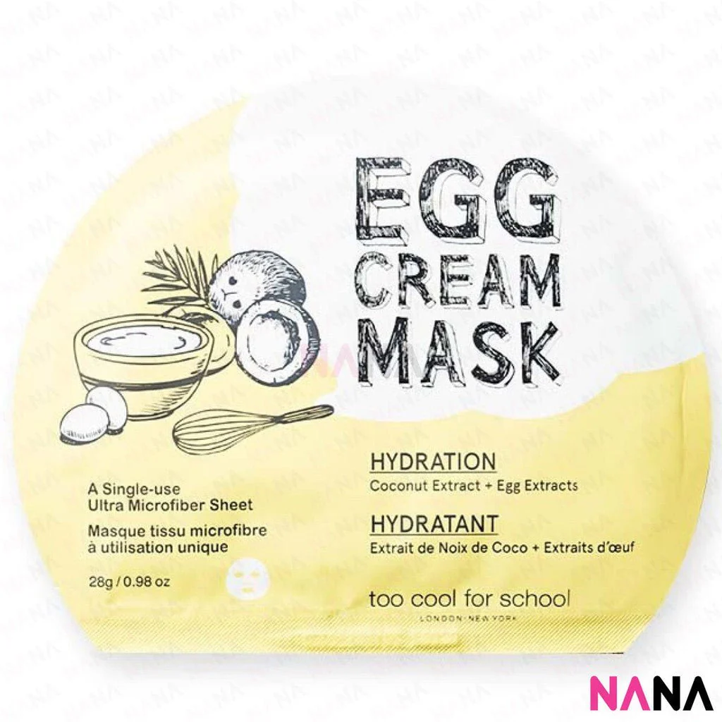 TOO COOL FOR SCHOOL Egg Cream Mask Yellow 5pc - Image 3