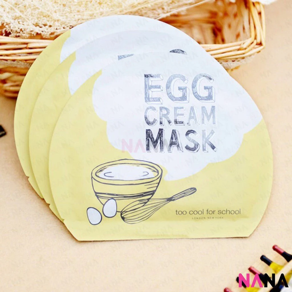 TOO COOL FOR SCHOOL Egg Cream Mask Yellow 5pc - Image 4