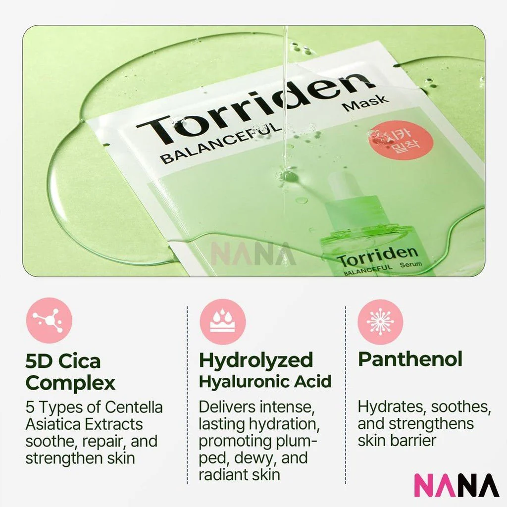 Torriden Balanceful Centella Asiatica Extract Cica Mask 10sheets/box - Image 4