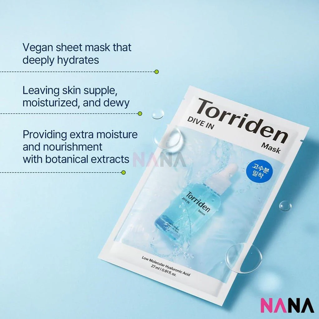 Torriden Dive In Low Molecular Hyaluronic Acid Mask Deep Hydration 10sheets/box - Image 6
