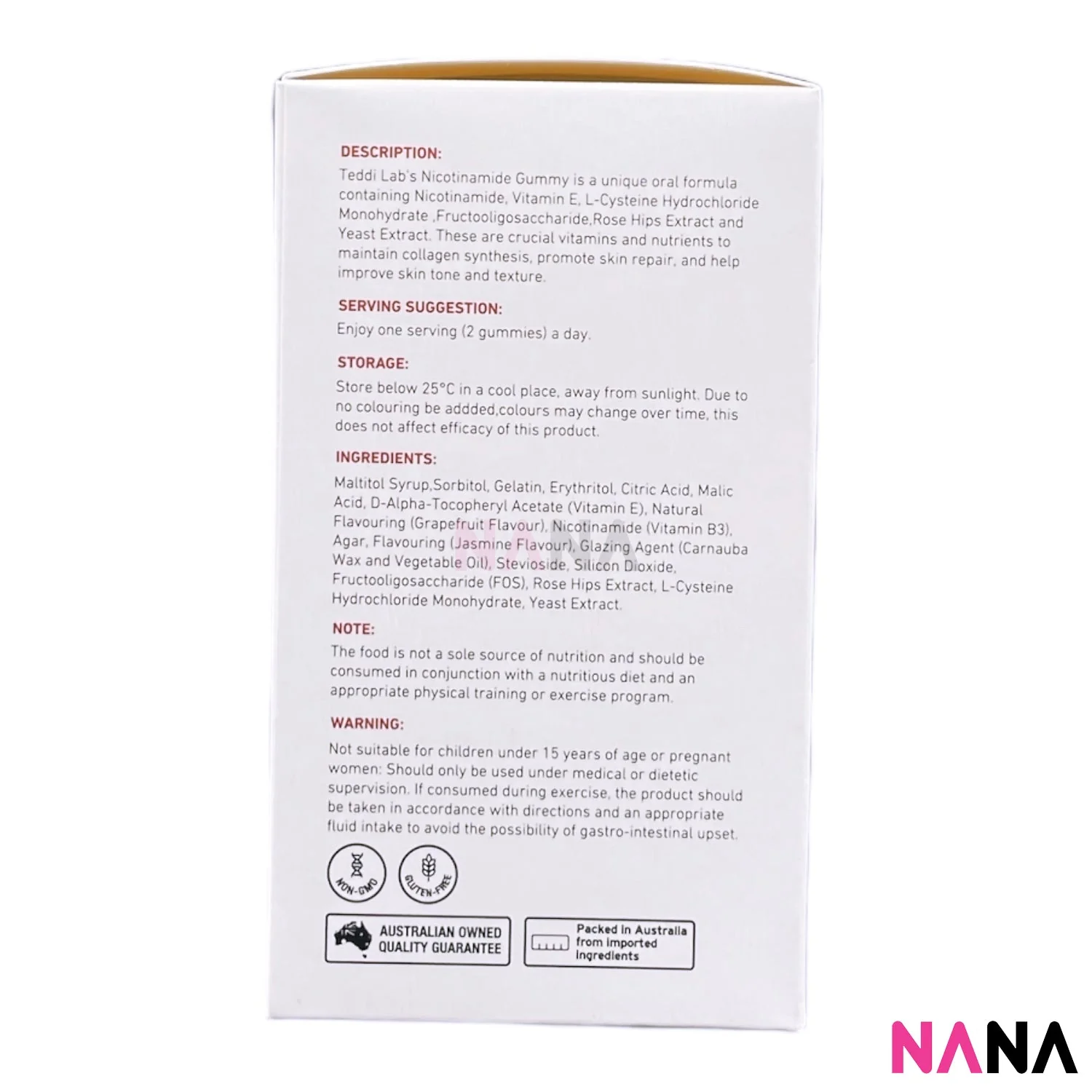 Unichi Teddi Lab Nicotinamide Gummy 60 Gummies - Image 2