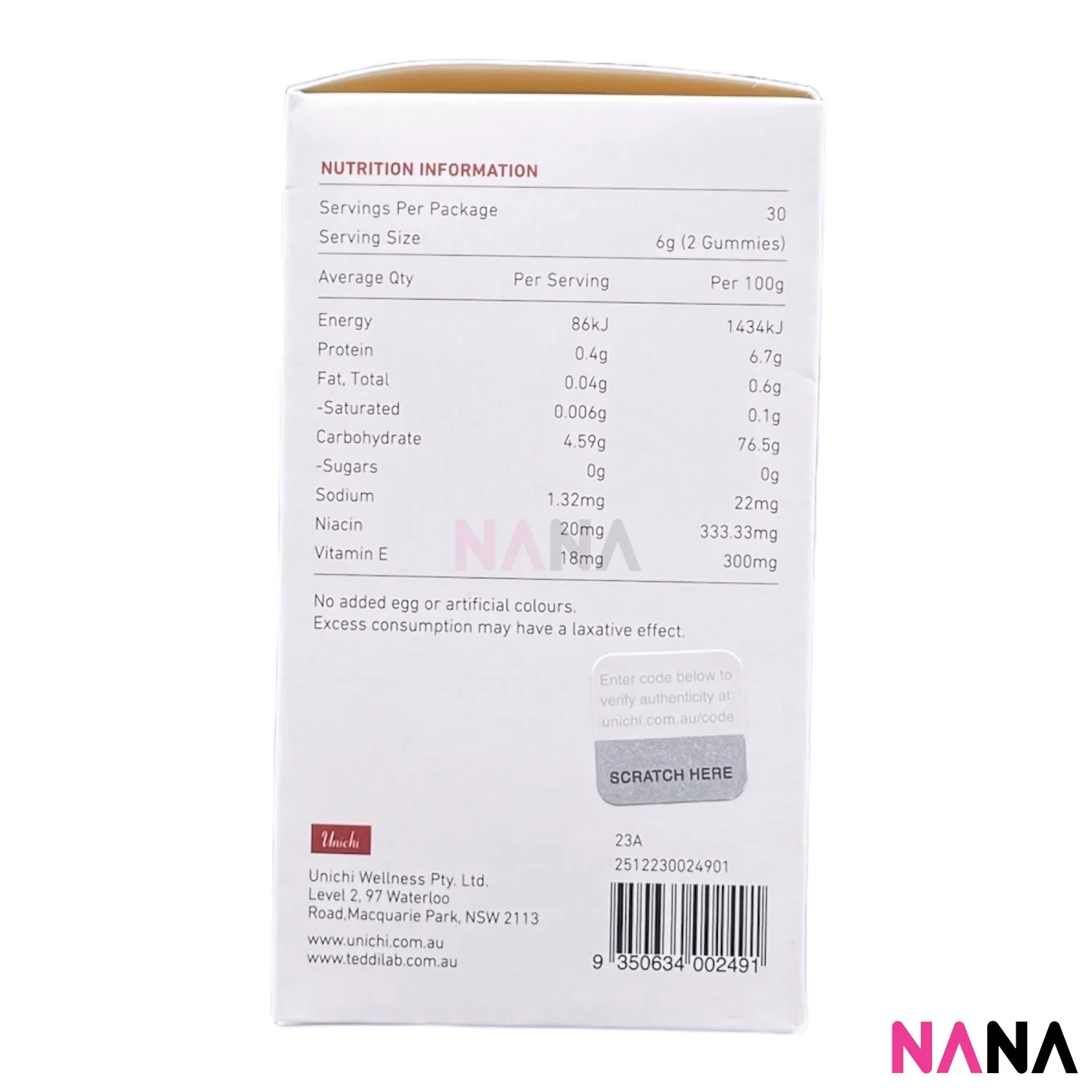 Unichi Teddi Lab Nicotinamide Gummy 60 Gummies - Image 3