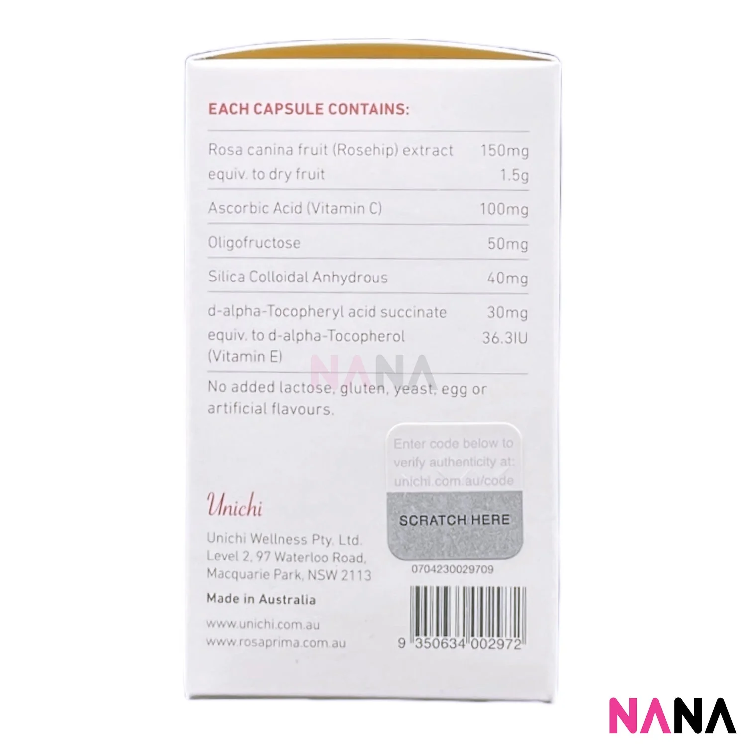 Unichi Rosehip Extract 1500mg Complex 60 Vegan Capsules x 2 - Image 4