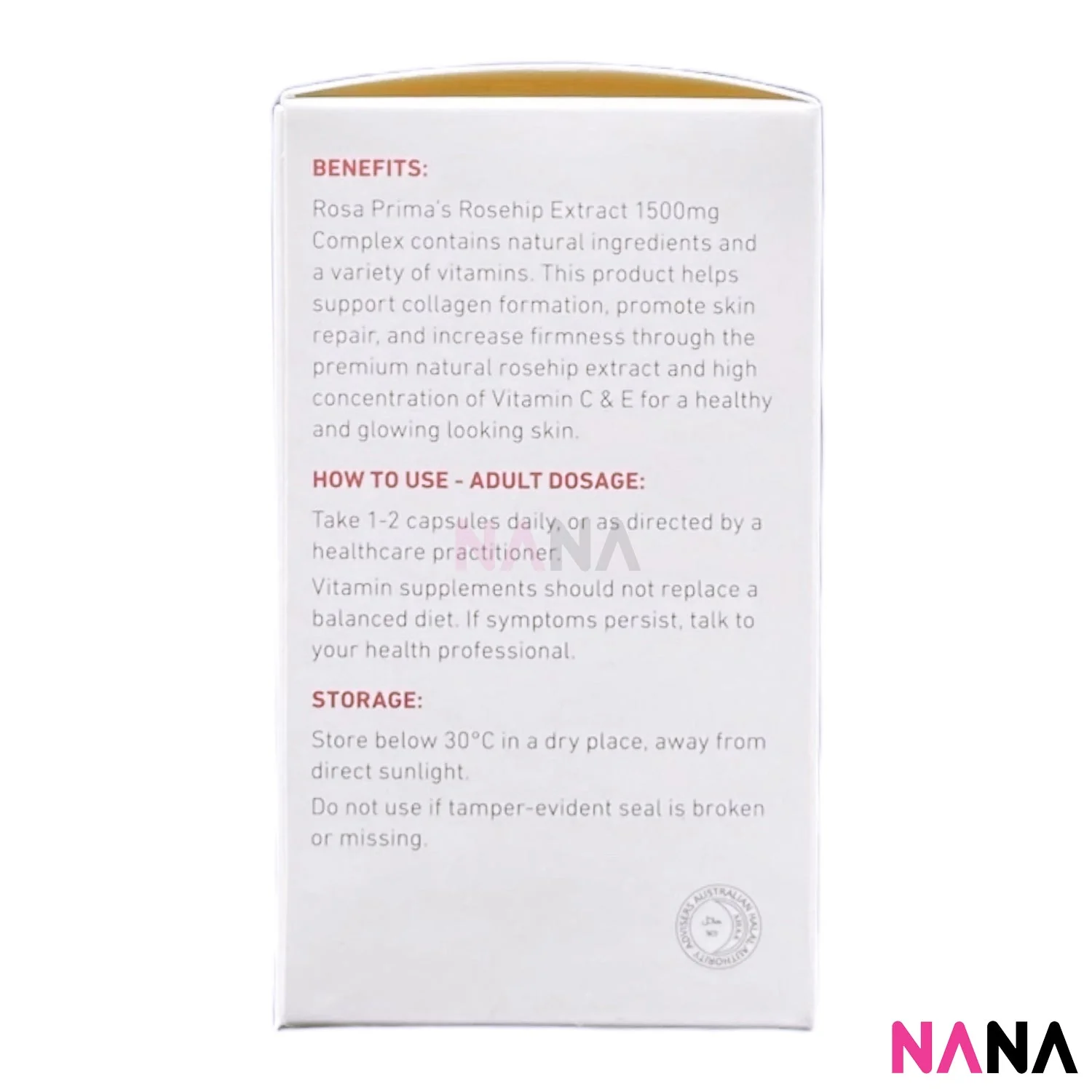 Unichi Rosehip Extract 1500mg Complex 60 Vegan Capsules - Image 2