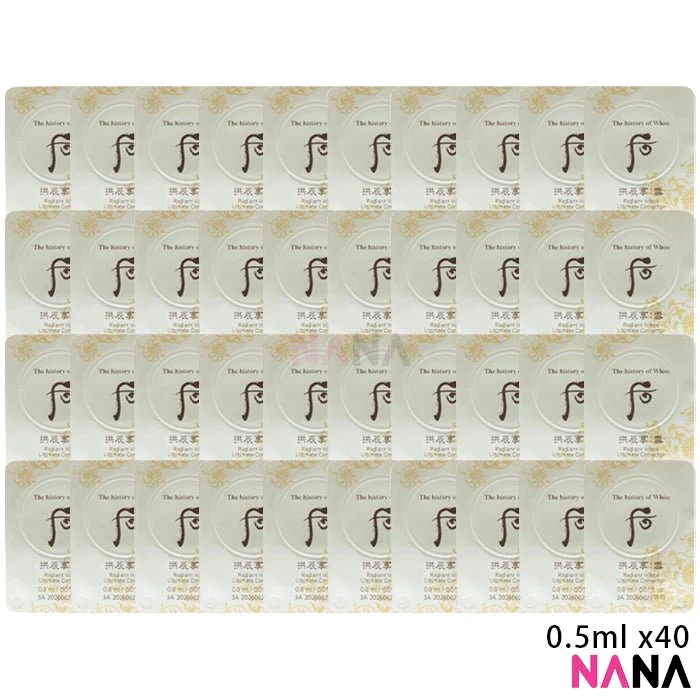 Whoo Radiant White Ultimate Corrector Sample Pack (0.5ml x 40/10/5) - Image 5