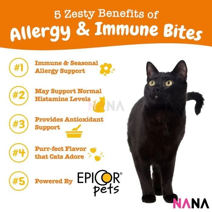 Zesty Paws Allergy & Immune Bite for Cats Bacon Flavor 60 Soft Chews - Image 3