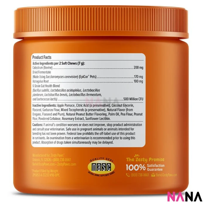 Zesty Paws Allergy & Immune Bites - Peanut Butter Flavor 90 Soft Chews - Image 5