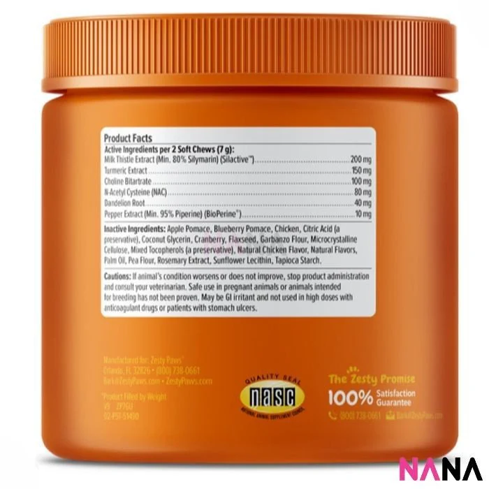 Zesty Paws Liver Support Bites - Chicken Flavor 90 Soft Chews - Image 6