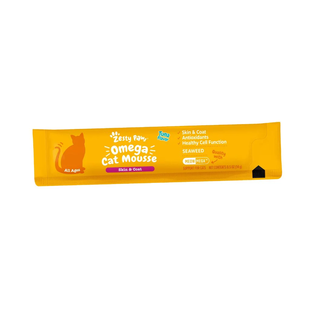 Zesty Paws Omega Cat Mousse Skin & Coat Health - Tuna Flavor 18 Stick Packs(EXP:05 2027) - Image 3