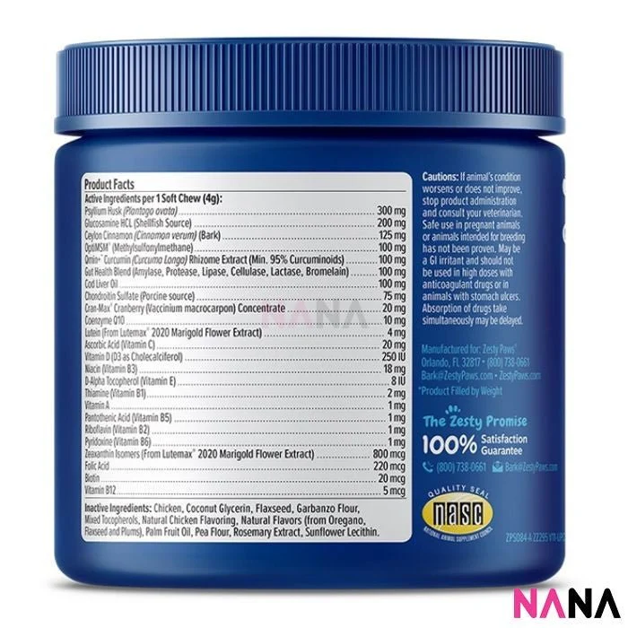 Zesty Paws Senior Advanced 11-in-1 Multivitamin Bites - Beef Flavor 90 Soft Chews - Image 6