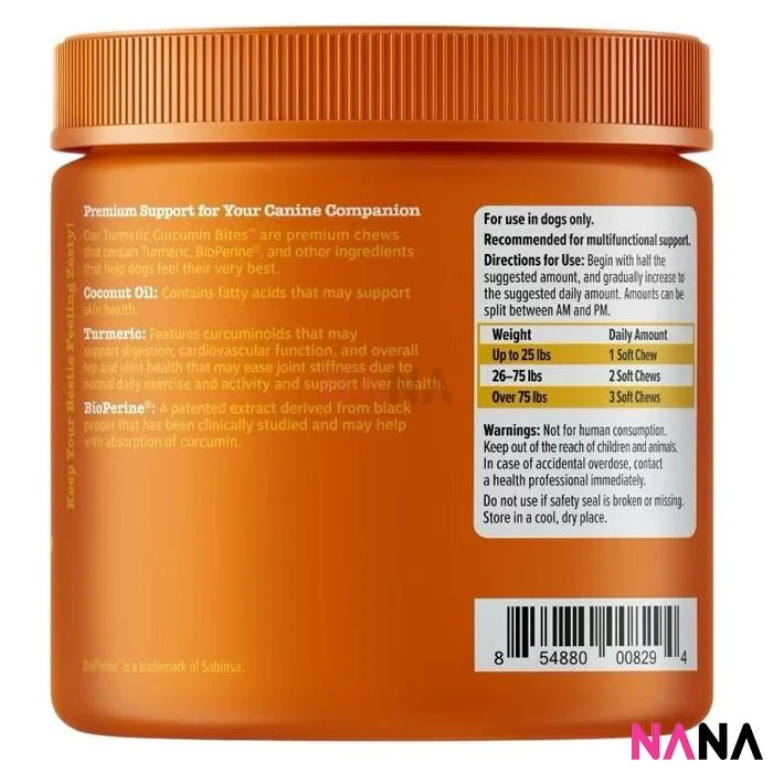 Zesty Paws Turmeric Curcumin Bites - Bacon Flavor 90 Soft Chews - Image 5